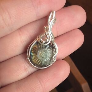 Elegant Silver and Green Pendant